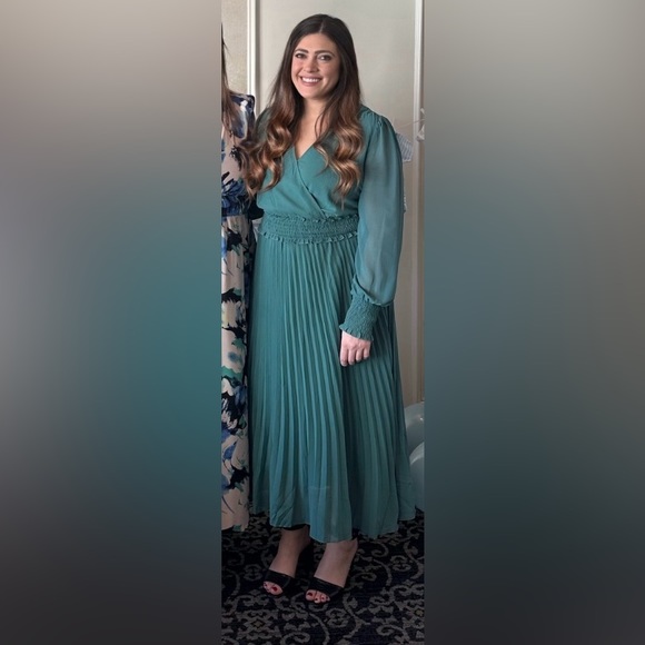 Turquoise Ruffle Dress - Picture 3 of 3